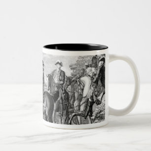 Tasse 2 Couleurs Le Roi Frederick II de la Prusse passant en revue