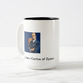 Tasse 2 Couleurs Le roi Juan Carlos d'Espagne (Devant gauche)