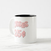 Tasse 2 Couleurs Le rose embrasse 25 cents (Devant gauche)