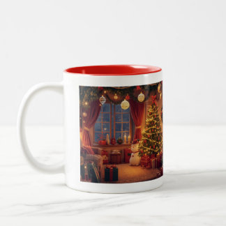 Tasse 2 Couleurs Le salon de Noël cosy et festif
