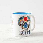 Tasse 2 Couleurs Le scarabée égyptien. Égypte ancienne (Devant droit)