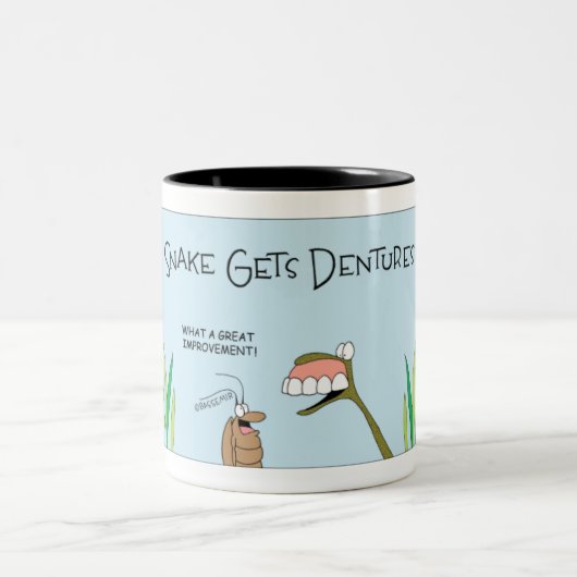 Tasse 2 Couleurs Le serpent prend des dents (Centre)