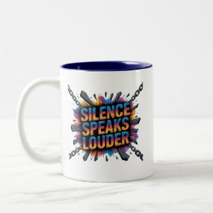 Tasse 2 Couleurs Le silence parle plus fort