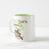 Tasse 2 Couleurs Le singe accroche là (Devant gauche)