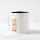 Tasse 2 Couleurs Le snowboard est ma drogue (Devant gauche)