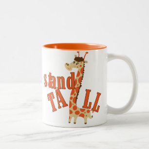 Tasse 2 Couleurs Le socle de girafe est grand