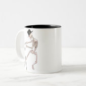 Tasse 2 Couleurs Le squelette dansant (Devant gauche)