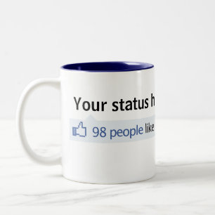 Tasse 2 Couleurs Le statut fait sur commande Facebook manie