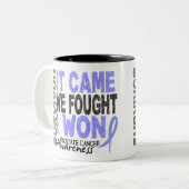 Tasse 2 Couleurs Le survivant de cancer de la prostate qu'il est (Devant gauche)