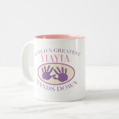 Tasse 2 Couleurs Le T-shirt de Best YiaYia Hands Down (Devant gauche)