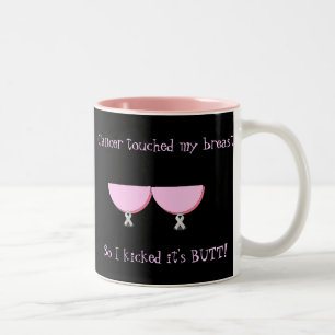 Tasse 2 Couleurs Le Tasse-Cancer de Coffe a touché mes seins .....