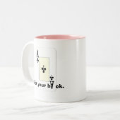 Tasse 2 Couleurs Le Texas les tiennent conception d'as d'impression (Devant gauche)