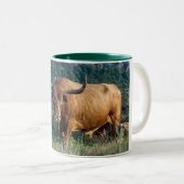 Tasse 2 Couleurs Le Texas Longhorn (Devant droit)