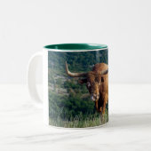Tasse 2 Couleurs Le Texas Longhorn (Devant gauche)