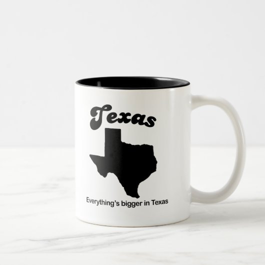 Tasse 2 Couleurs Le Texas - tout est plus grand (Droit)
