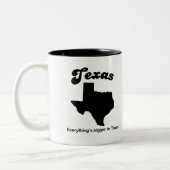 Tasse 2 Couleurs Le Texas - tout est plus grand (Gauche)