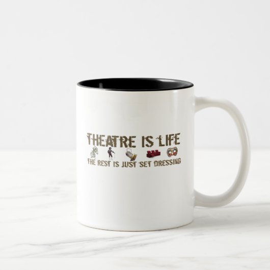 Tasse 2 Couleurs Le théâtre est la vie (Droit)