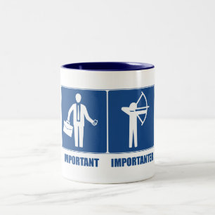 Tasse 2 Couleurs Le Travail Est Important, Le Tir À L'Arc Est Impo