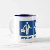 Tasse 2 Couleurs Le Travail Est Un Randonnée Important (Devant gauche)