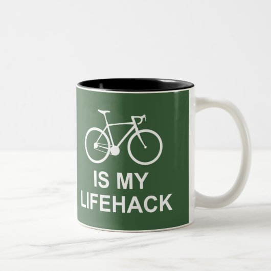 Tasse 2 Couleurs Le Vélo Est Mon Lifehack (Droit)