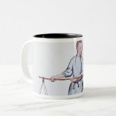 Tasse 2 Couleurs Le vendeur de lait caillé (Devant gauche)