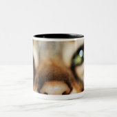 Tasse 2 Couleurs Le visage d'un chat (Centre)