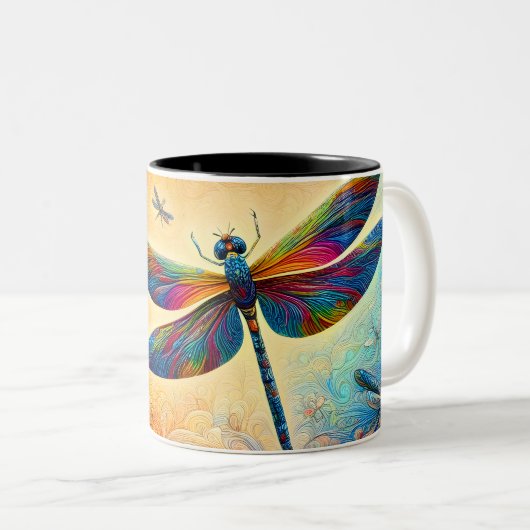 Tasse 2 Couleurs Le voyage de la libellule (Devant droit)