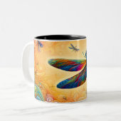 Tasse 2 Couleurs Le voyage de la libellule (Devant gauche)