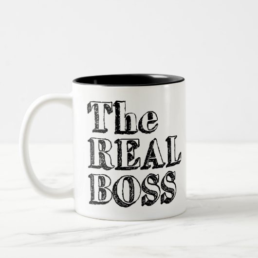 Tasse 2 Couleurs Le vrai patron (Gauche)
