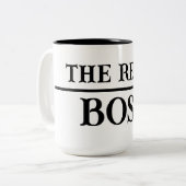 Tasse 2 Couleurs Le vrai patron (Devant gauche)