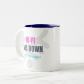 Tasse 2 Couleurs Le Wi-Fi était inaccessible (ne plus le demander) (Devant gauche)