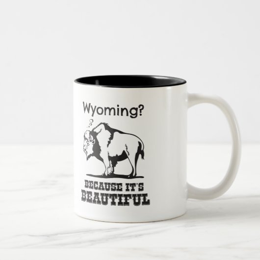 Tasse 2 Couleurs Le Wyoming ? Puisqu'il est beau (Droit)
