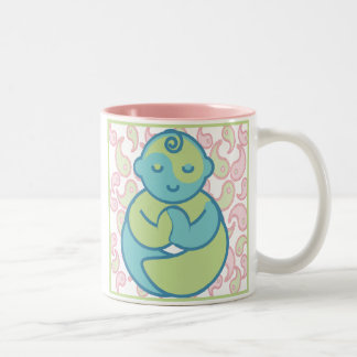 Tasse 2 Couleurs Le yoga parlent le bébé : Bébé de yoga de Paisley