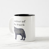 Tasse 2 Couleurs Leader du Pack Wolf (Devant gauche)