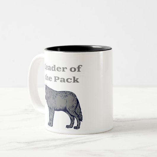 Tasse 2 Couleurs Leader du Pack Wolf (Devant gauche)