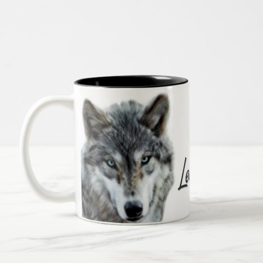 Tasse 2 Couleurs Leader du Pack Wolf Woodland Thème (Gauche)