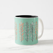 Tasse 2 Couleurs Leaf  Decor  (Devant droit)
