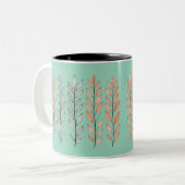 Tasse 2 Couleurs Leaf  Decor  (Devant gauche)