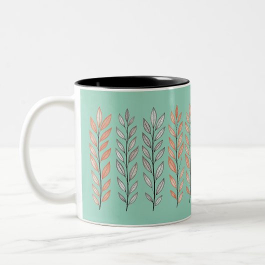 Tasse 2 Couleurs Leaf  Decor  (Gauche)
