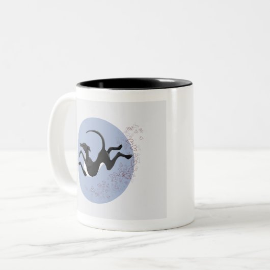 Tasse 2 Couleurs Leap and Love Lurcher (Devant gauche)