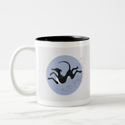 Tasse 2 Couleurs Leap and Love Lurcher (Gauche)