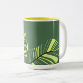 Tasse 2 Couleurs Leaves abstract (Devant droit)