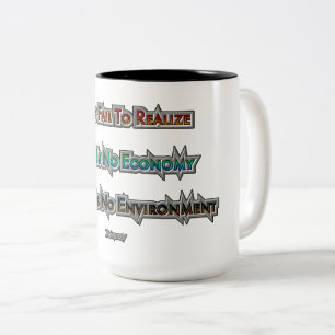 Tasse 2 Couleurs L'économie contre l'environnement