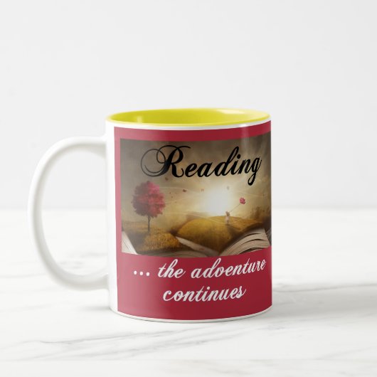 Tasse 2 Couleurs Lecture, l'aventure continue (Gauche)
