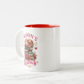 Tasse 2 Couleurs Lectures de saison Chaton douillet (Devant gauche)