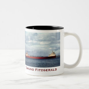 Tasse 2 Couleurs L'Edmund Fitzgerald avec noms d'équipage