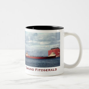Tasse 2 Couleurs L'Edmund Fitzgerald avec noms d'équipage
