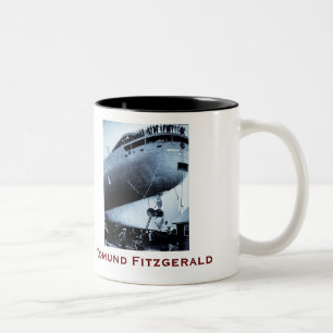 Tasse 2 Couleurs L'Edmund Fitzgerald avec noms d'équipage