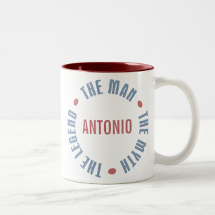 Tasse 2 Couleurs Légende de mythe d'homme d'Antonio personnalisabl