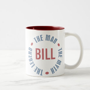 Tasse 2 Couleurs Légende de mythe d'homme de Bill personnalisable